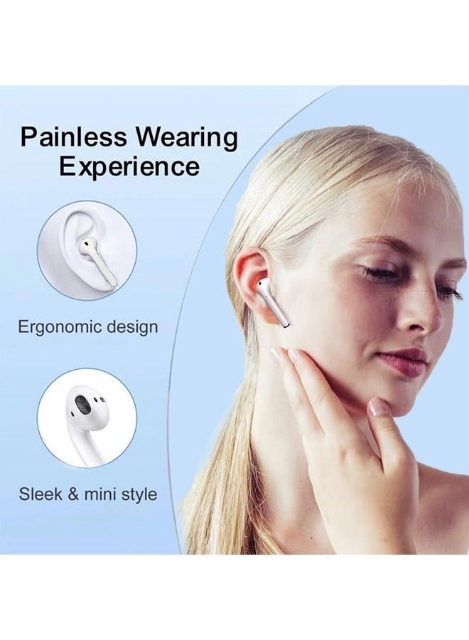 سماعات أذن لاسلكية، سماعات بلوتوث، صوت غامر، صوت مكاني مخصص، مع علبة شحن لايتنينج (الجيل الثاني أبيض) - Image 3